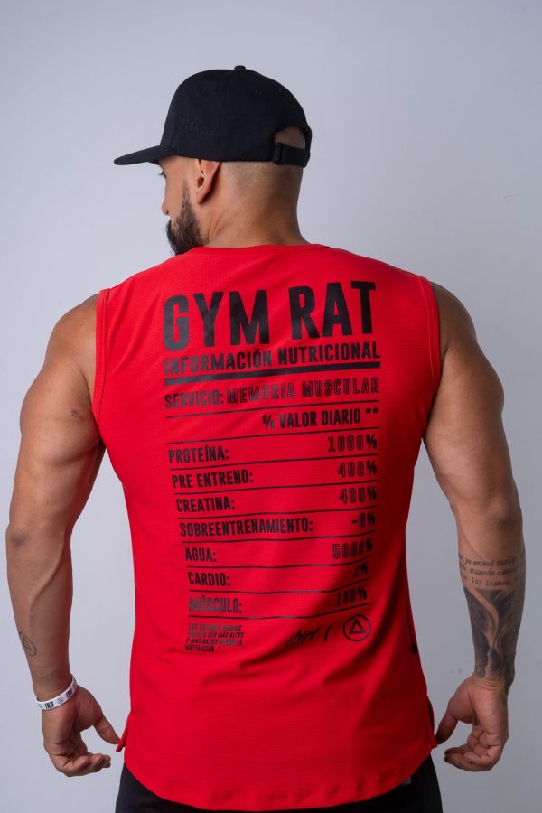 Camiseta GYM RAT (Algodon + Poliester) Rojo – TiendaCrossfity